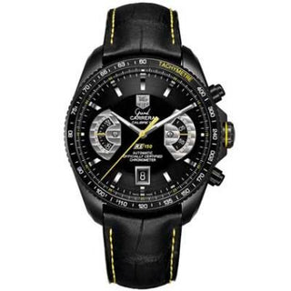 TAG Heuer - CAV518J.FC6274  Grand Carrera Calibre 17 RS150 Titanium PVD / Black - Yellow / Alligator