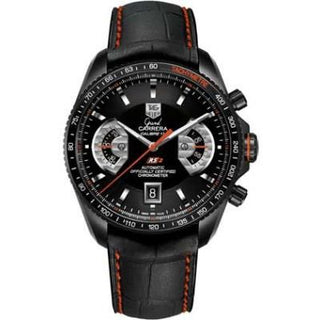 TAG Heuer - CAV518K.FC6268  Grand Carrera Calibre 17 RS2 Titanium PVD / Black - Red / Alligator