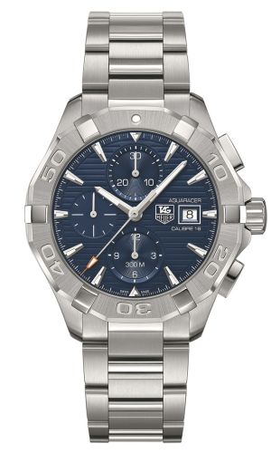 TAG Heuer - CAY2112.BA0925  Aquaracer 300M Calibre 16 43 Stainless Steel / Blue / Bracelet