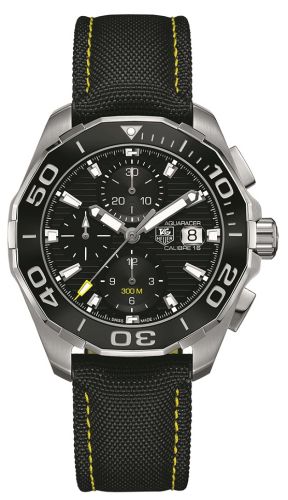 TAG Heuer - CAY211A.FC6361  Aquaracer 300M Calibre 16 43 Stainless Steel / Black / Nylon