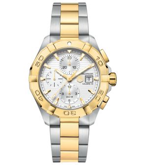 TAG Heuer - CAY2121.BB0923  Aquaracer 300M Calibre 16 43 Stainless Steel / Yellow gold / Silver / Bracelet