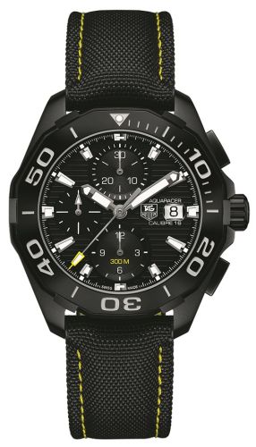 TAG Heuer - CAY218A.FC6361  Aquaracer 300M Calibre 16 43 Titanium PVD / Black / Nylon