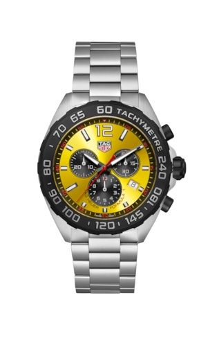 TAG Heuer - CAZ101AM.BA0842  Formula 1 Quartz Chronograph Stainless Steel / Yellow / Bracelet