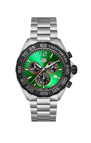 TAG Heuer - CAZ101AP.BA0842  Formula 1 Quartz Chronograph Stainless Steel / Green / Bracelet