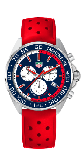 TAG Heuer - CAZ101G.FT8030  Formula 1 Chronograph Quartz 43 Stainless Steel / Max Verstappen 2017 / Rubber