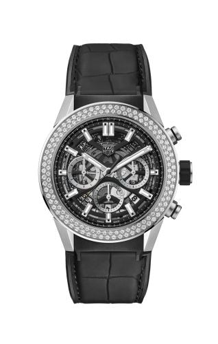 TAG Heuer - CBG2A12.FC6450  Carrera Calibre Heuer 02 45 Stainless Steel - Diamond / Japan