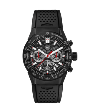 TAG Heuer - CBG2A90.FT6173  Carrera Calibre Heuer 02 45 Black Ceramic / Skeleton / Rubber