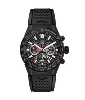 TAG Heuer Carrera Calibre Heuer 02 45 Stainless Steel / Black Ceramic / Skeleton / Bracelet (CBG2A90.FT6173)