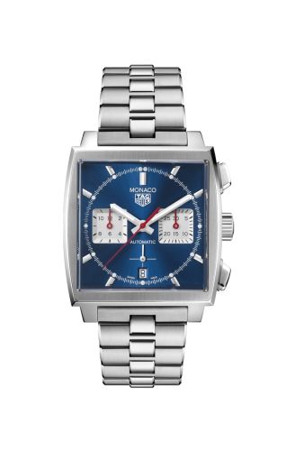 TAG Heuer - CBL2111.BA0644  Monaco Calibre Heuer 02 Stainless Steel / Blue / Bracelet