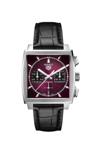 TAG Heuer - CBL2118.FC6518  Monaco Calibre Heuer 02 Stainless Steel / Purple