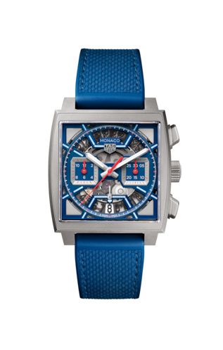 TAG Heuer - CBL2182.FT6235  Monaco Calibre Heuer 02 Titanium / Skeleton Racing - Blue