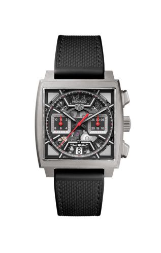 TAG Heuer - CBL2183.FT6236  Monaco Calibre Heuer 02 Titanium / Skeleton Racing - Red