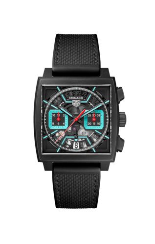 TAG Heuer - CBL2184.FT6236  Monaco Calibre Heuer 02 Titanium DLC / Skeleton - Turquoise