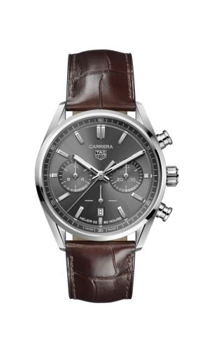 TAG Heuer - CBN2012.FC6483  Carrera Calibre Heuer 02 42 Stainless Steel / Grey / Strap