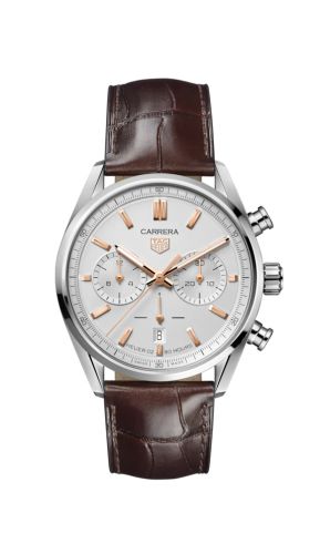 TAG Heuer - CBN2013.FC6483  Carrera Calibre Heuer 02 42 Stainless Steel / Silver / Strap