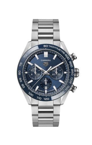 TAG Heuer - CBN2A1A.BA0643  Carrera Calibre Heuer 02 44 Stainless Steel / Blue / Bracelet