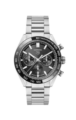 TAG Heuer - CBN2A1B.BA0643  Carrera Calibre Heuer 02 44 Stainless Steel / Black / Bracelet