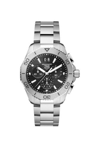 TAG Heuer - CBP1110.BA0627  Aquaracer Professional 200 Quartz Chronograph Big Date Stainless Steel / Black