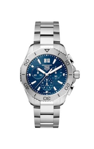 TAG Heuer - CBP1113.BA0627  Aquaracer Professional 200 Quartz Chronograph Big Date Stainless Steel / Blue