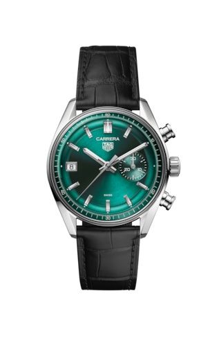 TAG Heuer - CBS2211.FC6534  Carrera Chronograph Dato Glass Box Stainless Steel / Green