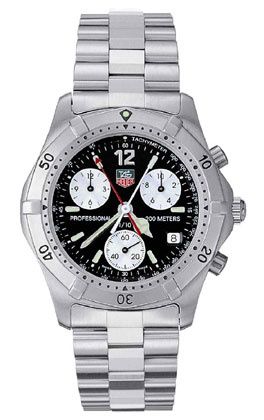 TAG Heuer - CK1110.BA0327  2000 Chronograph Stainless Steel / Black /