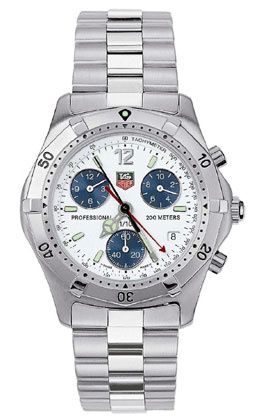 TAG Heuer - CK1111.BA0328  2000 Chronograph Stainless Steel / Silver / Bracelet