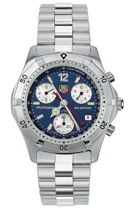 TAG Heuer - CK1112.BA0328  2000 Chronograph Stainless Steel / Blue / Bracelet