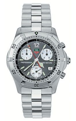 TAG Heuer - CK1113.BA0328  2000 Chronograph Stainless Steel / Grey / Bracelet