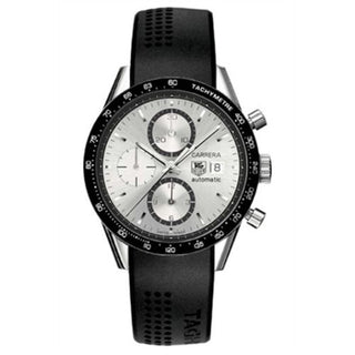 TAG Heuer - CV2016.FT6007  Carrera Calibre 16 41 Stainless Steel / Silver / Rubber