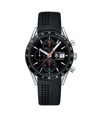 TAG Heuer - CV201AK.FT6040  Carrera Calibre 16 41 Stainless Steel / Black / Rubber