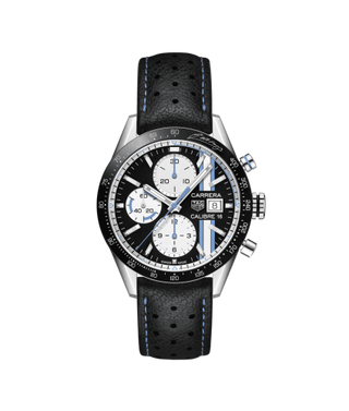 TAG Heuer - CV201AT.FC6475  Carrera Calibre 16 41 Stainless Steel / Black Retro / Fangio