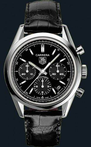 TAG Heuer - CV2111.FC6180  TAG Heuer Carrera Automatic Chronograph Stainless Steel / Black