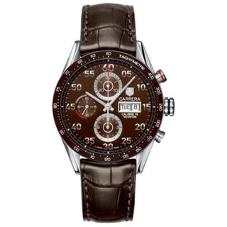 TAG Heuer - CV2A12.FC6236  Carrera Calibre 16 Day Date 43 Stainless Steel / Brown / Alligator