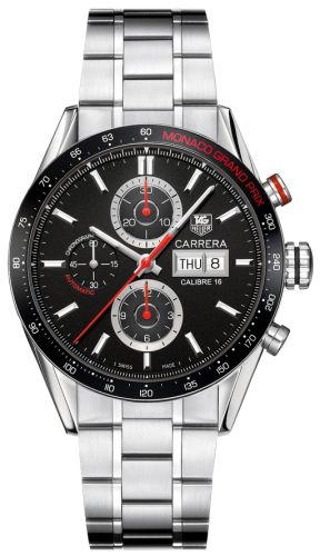 TAG Heuer - CV2A1F.BA0796  Carrera Calibre 16 Day Date 43 Stainless Steel / Black / Monaco Grand Prix