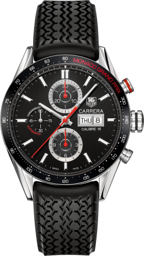 TAG Heuer - CV2A1F.FT6033  Carrera Calibre 16 Day Date 43 Stainless Steel / Black / Monaco Grand Prix