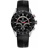 TAG Heuer Carrera Calibre 7 Twin Time Stainless Steel / Black / Strap (CV7A10.FT6012)