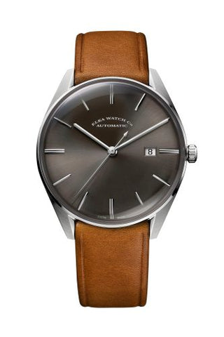 Elka Watch Co. - D03-0806  D-Series Stainless Steel / Grey / Leather