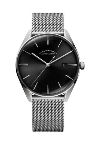 Elka Watch Co. - D04-1001  D-Series Stainless Steel / Black / Milanese