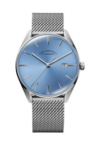 Elka Watch Co. - D08-1001  D-Series Stainless Steel / Baby Blue  / Milanese