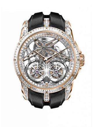 Roger Dubuis - DBEX0822  Excalibur Double Flying Tourbillon Rose Gold / Grey / Diamond