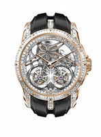 Roger Dubuis Excalibur Double Flying Tourbillon Rose Gold / Blue (DBEX0822)