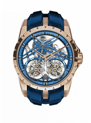 Roger Dubuis - DBEX0945  Excalibur Double Flying Tourbillon Rose Gold / Blue