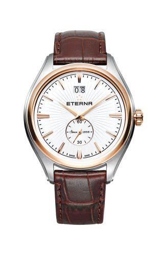 Eterna - 2545.53.61.1339  Avant-Garde Quartz Big Date Two Tone / White / Strap