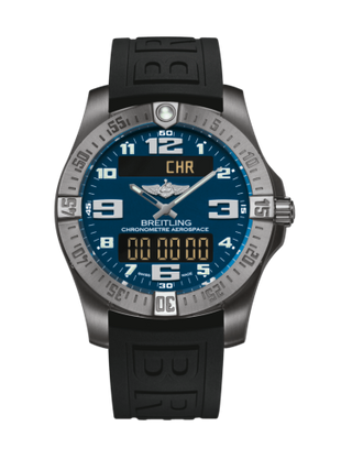 Breitling - E7936310/C869/152S/A20SS.1  Aerospace Evo Titanium / Blue / Rubber / Pin