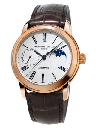 Frederique Constant - FC-712MS4H4  Classic Moonphase Manufacture Rose Gold Plated / Silver