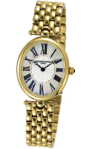 Frederique Constant - FC-200MPW2V5B  Art Deco Oval Yellow Gold / Silver / Bracelet