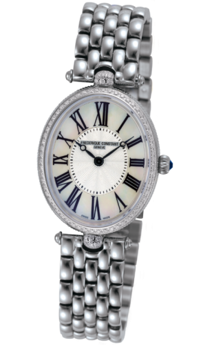 Frederique Constant - FC-200MPW2VD6B  Art Deco Oval Stainless Steel - Diamond / Silver / Bracelet