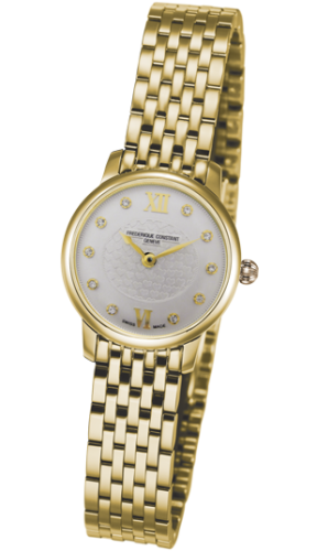 Frederique Constant - FC-200WHDS5B  Slimline Mini Yellow Gold / Silver / Bracelet