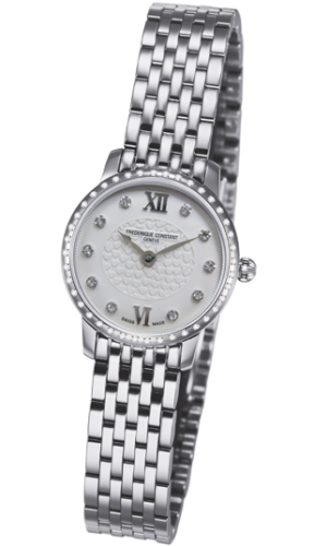 Frederique Constant - FC-200WHDSD6B  Slimline Mini Stainless Steel - Diamond / Silver / Bracelet