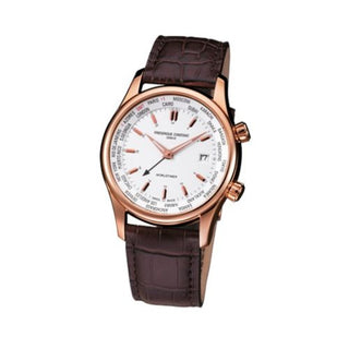 Frederique Constant - FC-255V6B4  Index Worldtimer Quartz Rose Gold / Silver